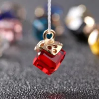 Hanger kettingen Hoge kwaliteit 10 PCS 2 mm Crafts Handgemaakte DIY Getool Glazen Spacer Beads Sieraden maken Bracelet Componenten kubus kristal kraal