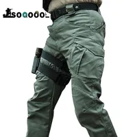 Soqoool City Military Tactical Pants Men Swat Combat Army byxor Män många fickor Vattentät slitstyrka Casual Cargo Pants 201126