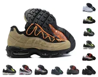 2021 Chaussures 95 Neon Erkek Ayakkabı Klasik Tasarımcı Siyah Kırmızı Beyaz Spor Yüksek Kaliteli Eğitmen Yüzey Yastık Nefes Alabilir 95S Erkek Spor ayakkabıları