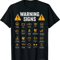 재미 있은 운전 경고 표지판 101 자동 정비사 선물 드라이버 티셔츠 패션 캐주얼 티셔츠 코튼 망 탑 티 캐주얼 220423