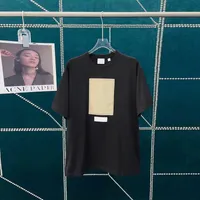 디자이너 탑 티셔츠 여성 여름 웹 유명인 패션 짧은 슬리브 T 셔츠 통기성 검은 고품질 커플 크루 넥 그래픽 프린팅 티셔츠
