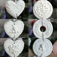 Silikonform hjärtformade lämnar änglar rosor girlands ängel kransar 6 stilar handgjorda fondant mögel för aromformar przy 220601