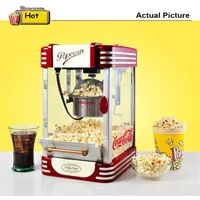 2020 A￧o inoxid￡vel 220V Vintage ￺til Retro el￩trico Popcorn Popper Machine Home Party Tool Plug3003