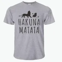 قمصان القطن الصيفية Hakuna Matata Men Big Size T Shirts Short Slive Slim Fit Fashion Tops Tees Clothing XXXL3268