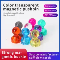 Transparente Pushpin -Farb -Acryl -Kunststoff -Weißboard -Magnet Büro Lehrmagnetschnalle Großhandel