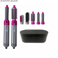 Hair Dryer 5 In 1 Electric Hair Comb Negative Ion Straightener Brush Blow Dryer Air Wrap Curling Wand Detachable Brush Kit Home 222225