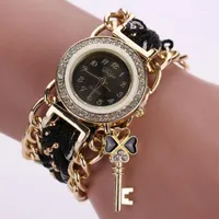 Orologi da polso intrecciato in stile etnico da donna orologio in lega di guardia del bracciale watchwrist owatch hect22