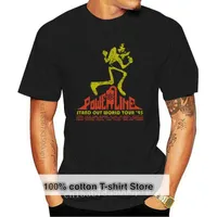 T-shirt maschile Powerline World Tour degli anni '90 Game Classic Mens Tshirt Black Tees Clothingmen's's