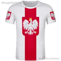 Polska koszulka DIY darmowe Numer niestandardowy Numer Pol T-Shirt Flag PL Republic Polska Polska Country College Print Po ubrania 220702