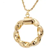 Kettingen Simple Gold Color Plated Trendy Sieraden Clavicular Chain Twine Pattern Passant Vrouwen Ketting