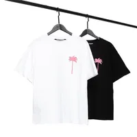 T-shirts créateurs pour hommes Palmsangels S PA PINK COCONUT LETTER IMPRESS