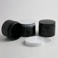 20 x 150 g 5oz schwarzes Plastikglas mit Deckelkosmetikgläser leerer Behälter Probe Creme Gläser Verpackung249f
