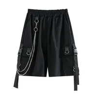 Shorts Shols Shorts Summer Mens Beach Ribbons Black Hip Hop Streetwear Casual Male Sports Awear Abbigliamento 220627