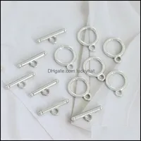 Clasps Hooks Jewelry Findings Components 10Sets Stainless Steel Ot Connectors For Diy Bracelet Necklace Making Accessories Wholesale Lots