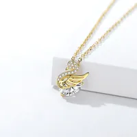 S925 Collier en argent sterling femelle Little Swan Swan Diamond Pendant Light Luxury Niche Design Challe de pull haut de gamme