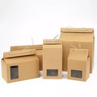 Büyük pencere kutusu ve küçük kağıt kraft karton paketleme hediye kutusu el yapımı sabun şekerlemesi için hediye kutusu SXJUL21