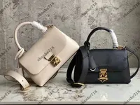 Top Quality Madeleine BB Totes Shoulder Messenger Bags Cowhide Black Emboss Designer Women Handbags Luxury Lady Purses Crossbody Bag Clutch Wallets