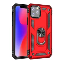Shockproof Armor Kickstand Phone Cases For iPhone 13 12 14 Pro XR Xs Max X SE 7 8 6S Plus Finger Magnetic Ring Holder Anti Cover