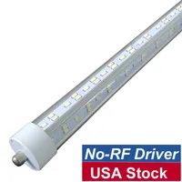 8-Fuß-LED-Röhrchen-Licht T8-Lampen 144W 6000K Kühle weiße FA8-Basisleuchten mit gefrosteten Abdeckungen Fluoreszenzbirnen Dual-End-No-RF-Treiber USA Stock Crestech888