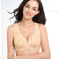 Bras Large Size Sexy Front Closure Bra Wire Free Brassiere