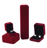 Orecchini ad anello della scatola di gioielli in velluto in velluto per le scatole di imballaggio per matrimoni per matrimoni da regalo per matrimonio per matrimonio.