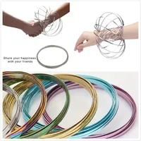 Magic Bracelet Aniti stress Funny Flow Ring Kinetic Spring Toys 304 Stainless Steel Color Rings I0064 220708