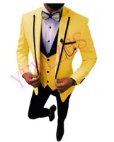 Men Suits One Button Groom Tuxedos Peak Lapel Groomsmen Wedding Prom Dinner Man Blazer Jacket Pants Tie Vest w691