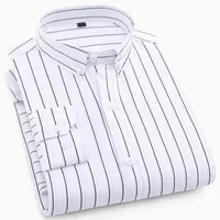 Camicia da uomo camicia lunga a maniche lunghe a strisce a strisce a strisce a strisce autunnali a strisce Sociale di marca abbigliamento My206 L220622