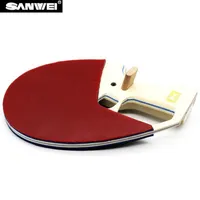 Goedgekeurde Sanwei 9e generatie Ready Made Pistol Table Tennis Racket Pong Racket Bat Raquets235r