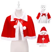 Bufanda navideña Santa Claus Fiesta Distancia de vestir chal con atuendo de sombrero Velvet de oro blanco rojo 3 Tipo opcional para niños adultos Carves