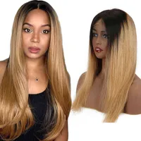 1B/4/30 1B/27 Peruki czołowe 100% Virgin Ombre Human Hair Blond Lace Parg
