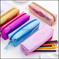 Purse Iridescent Laser Pencil Case Quality Pu School Supplies Stationery Gift Pencilcase Cute Box Tools Drop Delivery 2021 Baby Kids Dhhpt