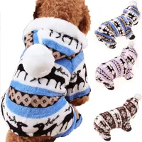 Dog Apparel Winter Warm Cute Pet Clothes Pajama Jumpsuit Soft Cotton Puppy Teddy Cat Sleepwear CoatDog