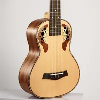 Concierto de ukelele de alta calidad de 23 pulgadas Guitarra hawaiana Ingman Spruce Panel Four String Ukulele Small Ukulele para Musical Instr226Q