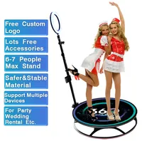 Portable selfie Stage Lighting 360 spinner degree platform business photobooth camera vending video booth 360 photo booth machine