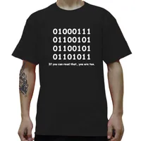 Erkekler Tişörtleri Programcı Geek Binary Ascll Yaratıcı T-Shirt Komik Yetişkin Baskılı Erkek Tişört Doğum Günü Tshirt Tee Unisex Daha Boyut ve Renk