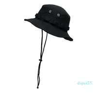 Windproof Rope Army Camouflage Fisherman Bucket Hat For Women Men Fishing Flat Cap Summer Fashion