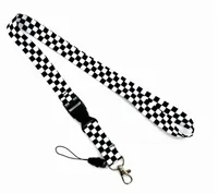 Cell Phone Straps & Charms 30pcs lot Note Piano black with white Checkered keys Removable Key Chain Lanyard ID Holder Badge long strap wholesale #3