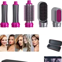 5 in 1 Hair Dryer Comb Straightener Brush Electric Curler Professional Styler Curling Iron Styling Tool 220616