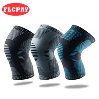 1 Pair New Nylon Weaving Elastic Sports Knee Pads Breathable Knee Support Brace Running Fitness Hiking Cycling Knee Protector259I