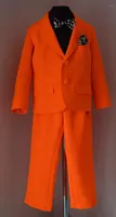 Herrenanzüge Blazer Neueste Orange Kinder Freizeitkleidung Sets Baby Jungen Kleidung Hosen Gentleman Anzug für Hochzeiten formelle 2 PCs