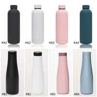 LL Water Bottle Vacuum Yoga Fitness Bottles Simple Pure Color Straws Stainless Steel Insulated Tumbler Mug Cups with Lid Thermal I223R