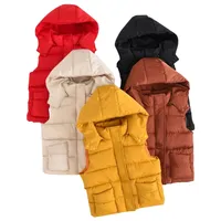 Caldo giubbotti invernali di cotone giubbotto autunno per ragazzi giacca senza maniche per bambini 2-10 anni bambine cappotto per bambini lj20117