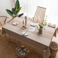 Table de décoration de maison nappe de coton coton glissade à étage