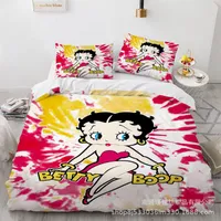 Bettwäsche -Sets Anime Betty Troll Puppe LeProcauns Set Single Twin Full Queen King Size Bett Aldult Kinder Schlafzimmer Duvetcover 3d 014 Bedding