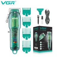 VGR Máquina de corte de cabelo Clipper Profissional Cut Barber Trimmer Transparent Rechargable V 660 220623