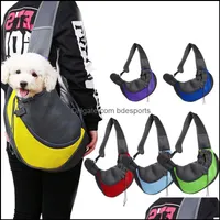 Pet Dog Cat Carrier Shader Bag Front Comfort Travels Tote Single Supplies Tillbehör Will och Sandy Drop Leverans 2021 Hem Garden Azkv7