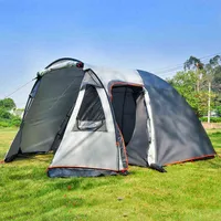WOFACE 3-4 Person Großes Camping Tartigkeite Doppelschicht Familienparty Reise 4 Sekunden 1Saun 1HALL Outdoor Sonnencreme Wasserdichte Zelt H220419