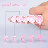 100pcs set Microblading Disposable Caps Stand Pink Ring Tattoo Ink Cup For Women Men Tattoo Needle Supplies Accessorie Makeup