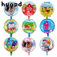 10pcs lot 18inch cartoon red house Brazil chick party aluminum foil helium balloon decoration animal toy 220523